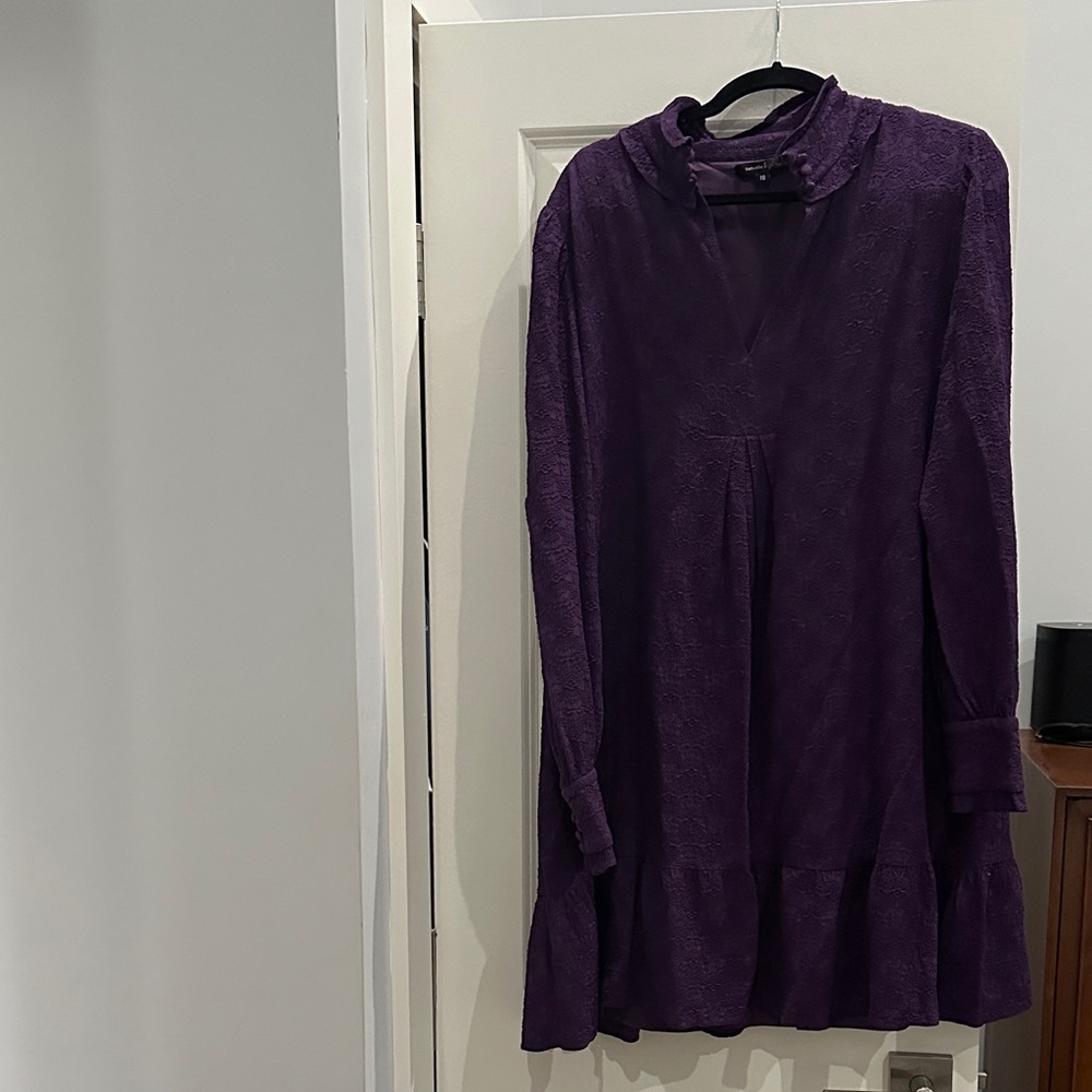 Nanette Lepore Deep Purple Long Sleeve Dress